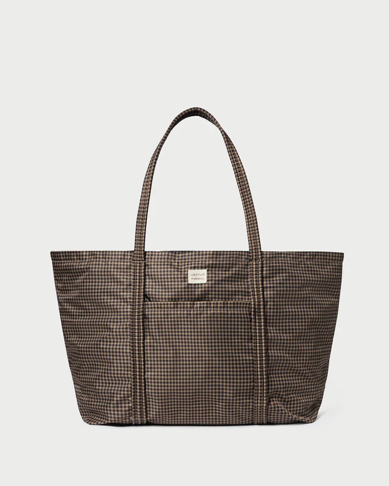 LOEFFLER RANDALL | DINA TRAVEL TOTE BRN/BLK CHECK