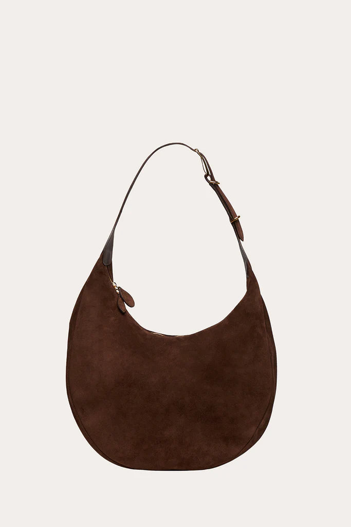 LIFFNER | MOON HOBO COW SUEDE DARK BROWN