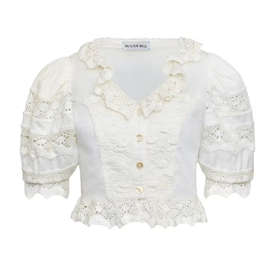 HUNTER BELL | PRIMROSE BLOUSE | WHITE