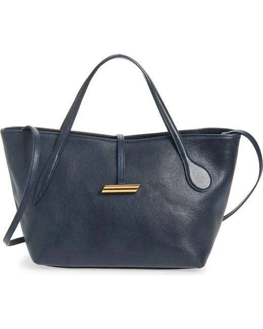 LIFFNER | PETITE PENNE TOTE NAVY LEATHER