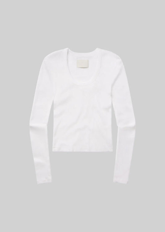 CITIZENS OF HUMANITY | MARA U-NECK LS WHITE