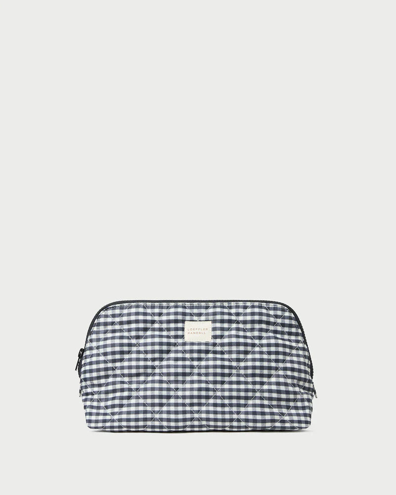 LOEFFLER RANDALL | FRANCES COSMETIC POUCH BLK/WHT GINGHAM