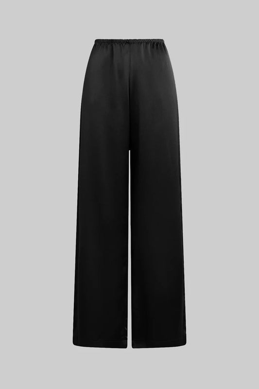 LESET | BARB WIDE LEG PANT BLACK