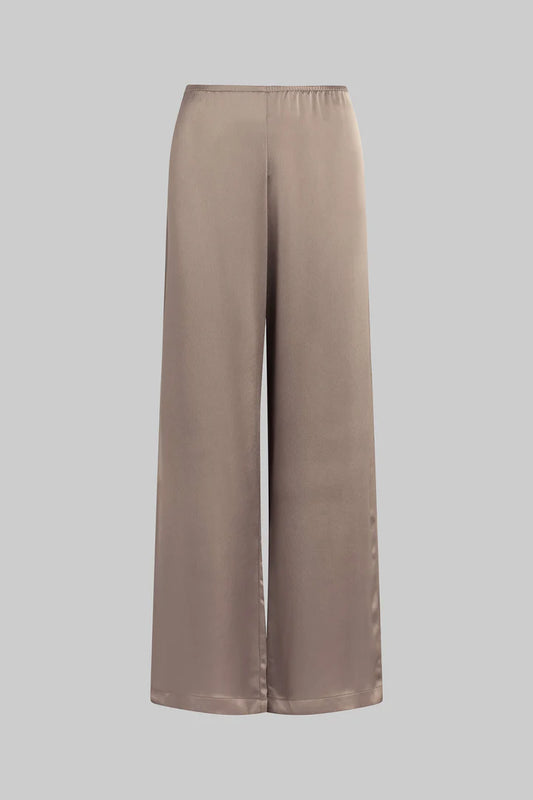 LESET | BARB WIDE LEG PANT TAUPE