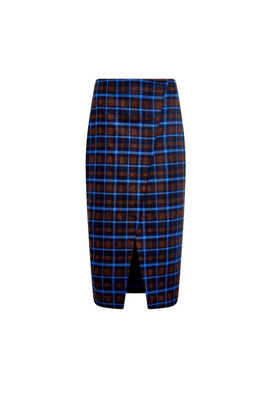 HUNTER BELL | MANOR WRAP SKIRT ASPEN PLAID
