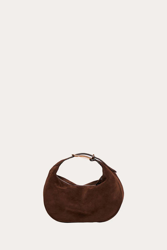 LIFFNER | MOON POUCH COW SUEDE DRK BRN