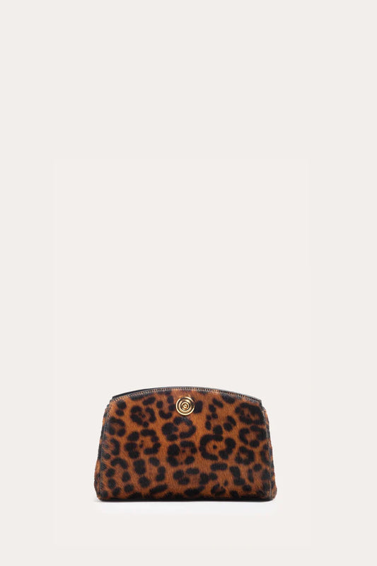 LIFFNER PUSHLOCK CLUTCH LEOPARD CALF HAIR
