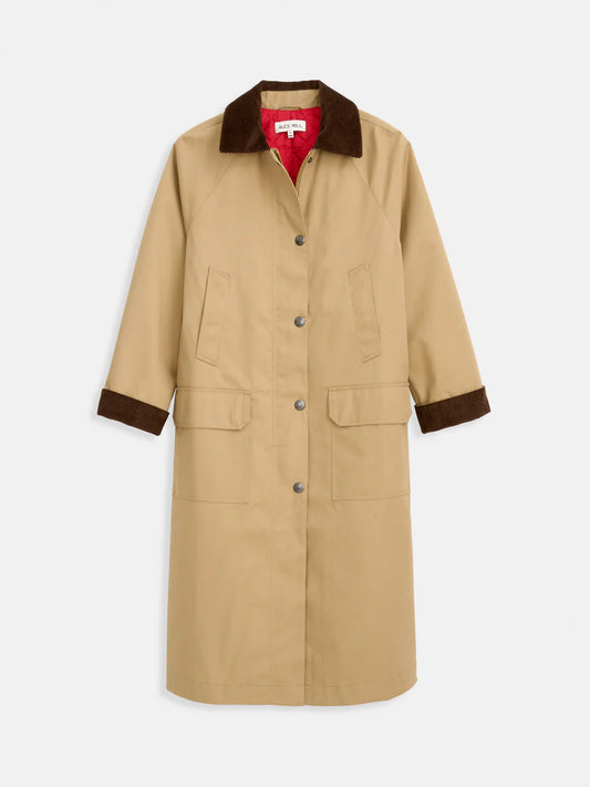 ALEX MILL | LILLIAN COAT TWILL GABERDINE KHAKI
