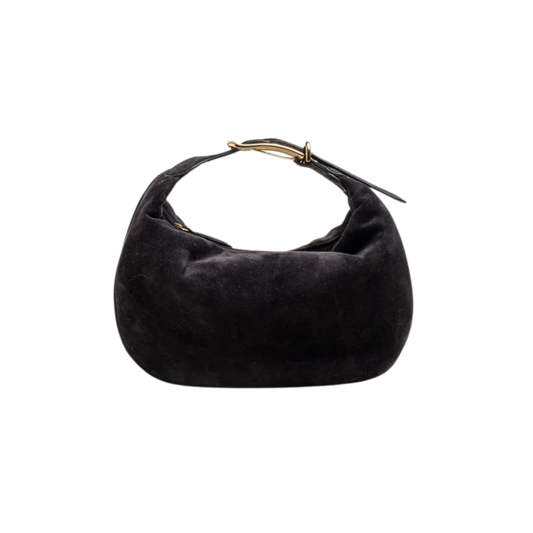 LIFFNER | MOON POUCH BLACK SUEDE