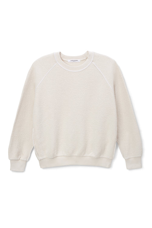 PERFECT WHITE TEE | ZIGGY INSIDE OUT FLEECE CREW SUGAR